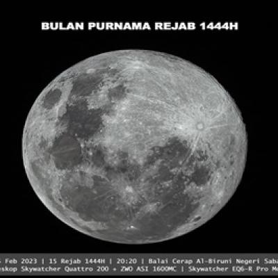 Cerapan Bulan Purnama Rejab 1444H